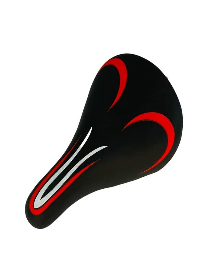 Impetus Cycle Seat Kids Complete Age Group 3-10 Years for Boys Girls Soft Cushion at Top PU Form 14-20 Inch Tire Size Bicycle Saddle Child Cycling Size 14T 16T 20T (Black-Red) - Image 1