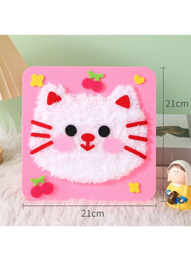 SUNSAR 4 Pack DIY Embroidery Doll Set, Sewing Arts and Crafts Kit, Cartoon Animal Felt Embroidery Stitching with Stickers Felt Sewing Crafts Projects - Image 2