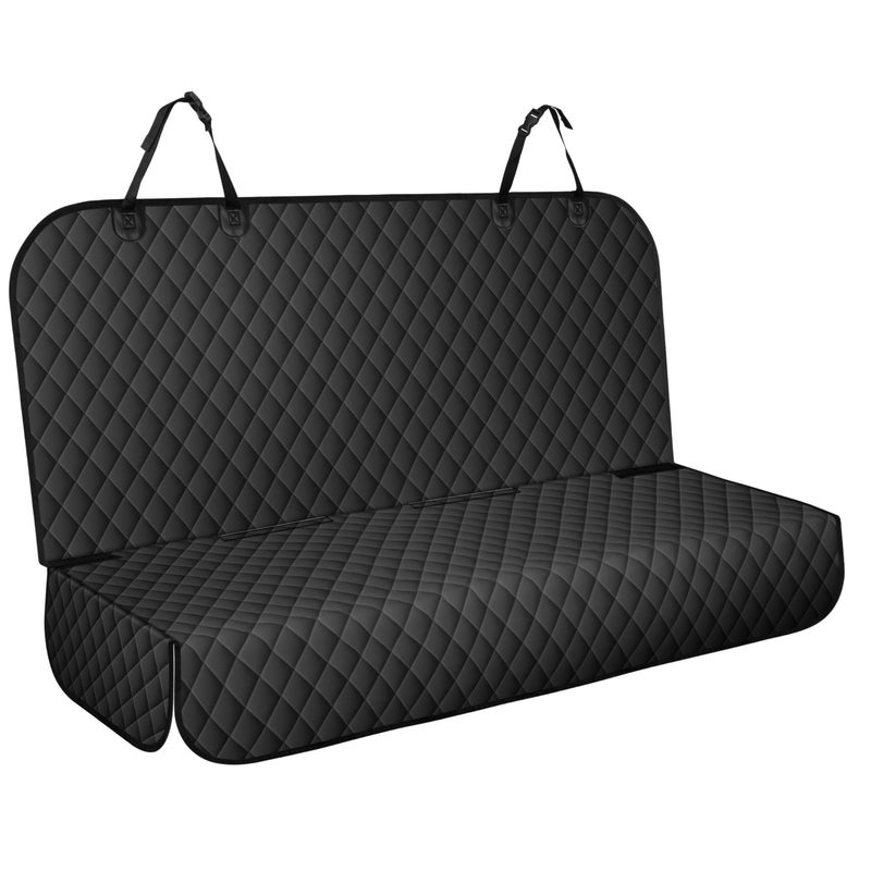 NECKORY Backseat Cover for Dogs, Waterproof and Non-Slip Pet Bench Seat Covers, Car Seat Protector for Back Seat, Universal Size Rear Car Seat Cover Fits Cars, Trucks and SUVs, Black - Image 1