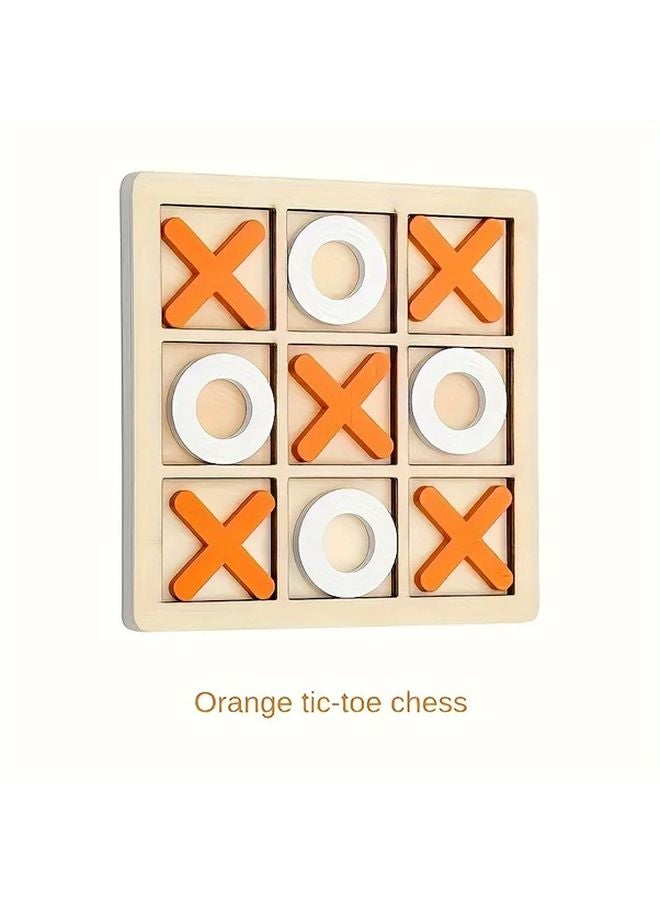 10 قطعة من مجموعة ألعاب الطاولة العائلية في الفناء الخلفي، لعبة تيك تاك تو من الخشب الصلب الأسود، هدية - Image 5