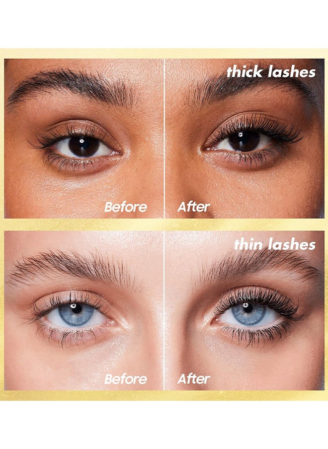 Hengfang - Black Curly Mascara, Waterproof Mascara, Black Mascara Long Lasting Thick Not Smudge, Fiber Mascara, Curly Mascara, Eye-Makeup, Easy To Color, Mascara Black - Image 1