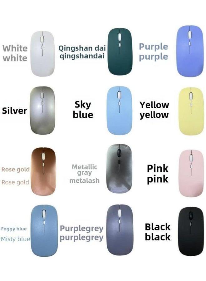 Bluetooth Keyboard Mouse Suit Rechargeable Silent E-Sports Mobile Phone Tablet For Huawei Ipad Apple-Color:Single-mode (battery)-Product Type:purple Gray - Image 1