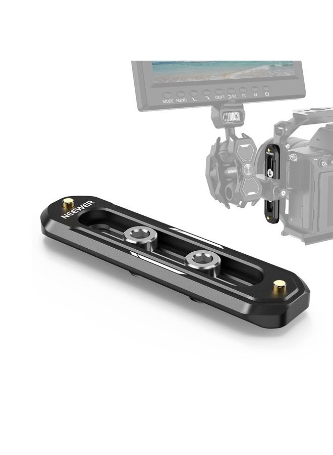 NEEWER 3"/75mm Mini NATO Rail, Anti Off Quick Release NATO Rail with 1/4" Screws and Safety Pins for NATO Handle, Camera Cage & Field Monitor, Compatible with SmallRig Cage, UA007 - Image 1