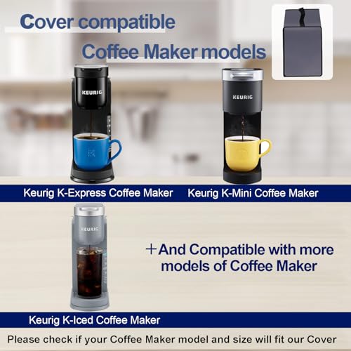 NUENSS-ROR Dust cover for Keurig Single Serve K-Cup Pod Coffee Maker, Heavy Duty Waterproof Coffee Machine Cover for Keurig K-Express, K-Mini and K-Iced Single Serve K-Cup Pod Coffee Maker (Purple) - Image 4