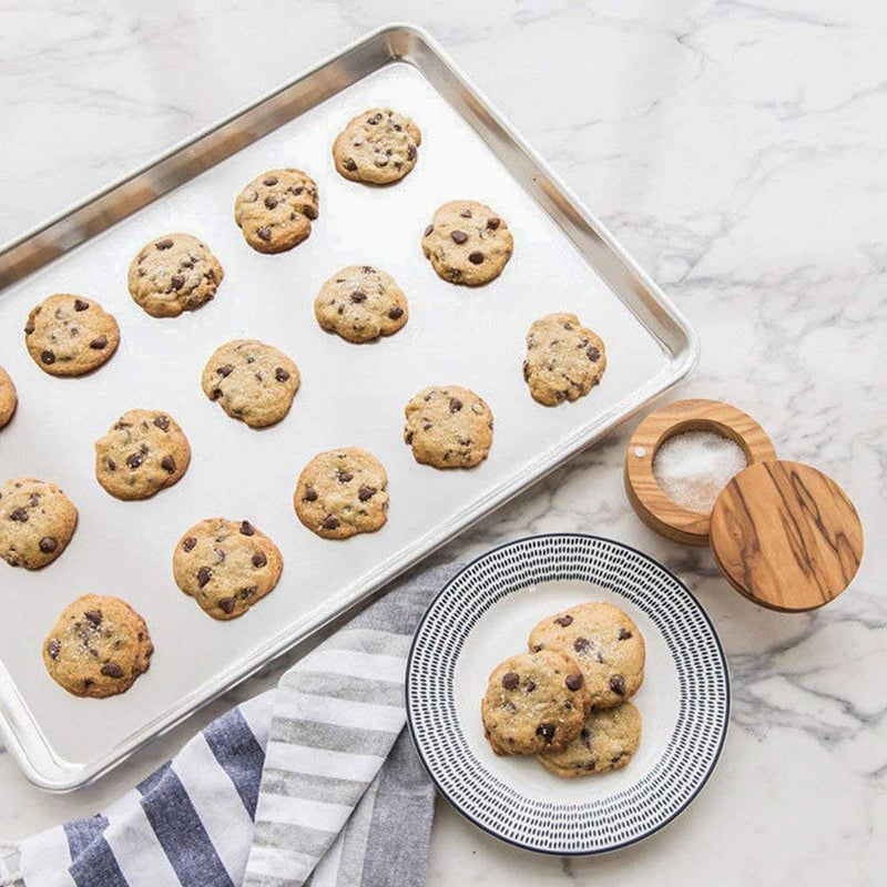 JAYCO Stainless Steel Trays Baking Sheet Cookie Toaster Oven Pan Set of 3 Pieces 2 Big and 1 Small - Image 5