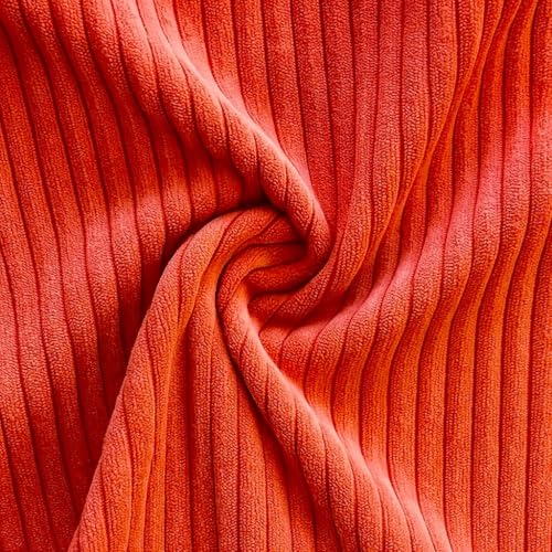 Guffaw Corduroy Pillow Covers Boho Decorative Spliced Throw Pillow Covers Soft Solid Couch Pillowcases Cross Patchwork Cushion Covers for Living Room Bed Sofa 16x16 inch (3, Orange) - Image 4