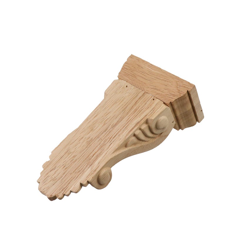 Woogim 2PCS Wooden Corbels Carved Wooden Vintage Shelf Decor Corbels Wall Corbel Supports 1.96" T 3.21" W 6.3" H - Image 5