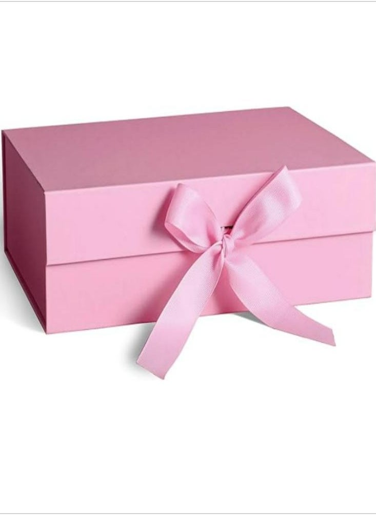 Oasisgalore 26*19*8cm Pink Gift Box with  Ribbon for Mother's Day,Valentine's Day,Birthdays,Party  - Image 1