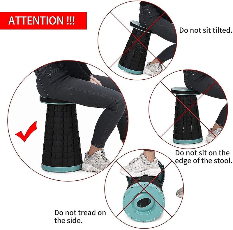 SYGNIUS Compact Stool Portable HeightAdjustable Stool for Adults and Kids Kitchen Office Picnic Camping Garden Outdoor Stool Stool 1 - Image 2