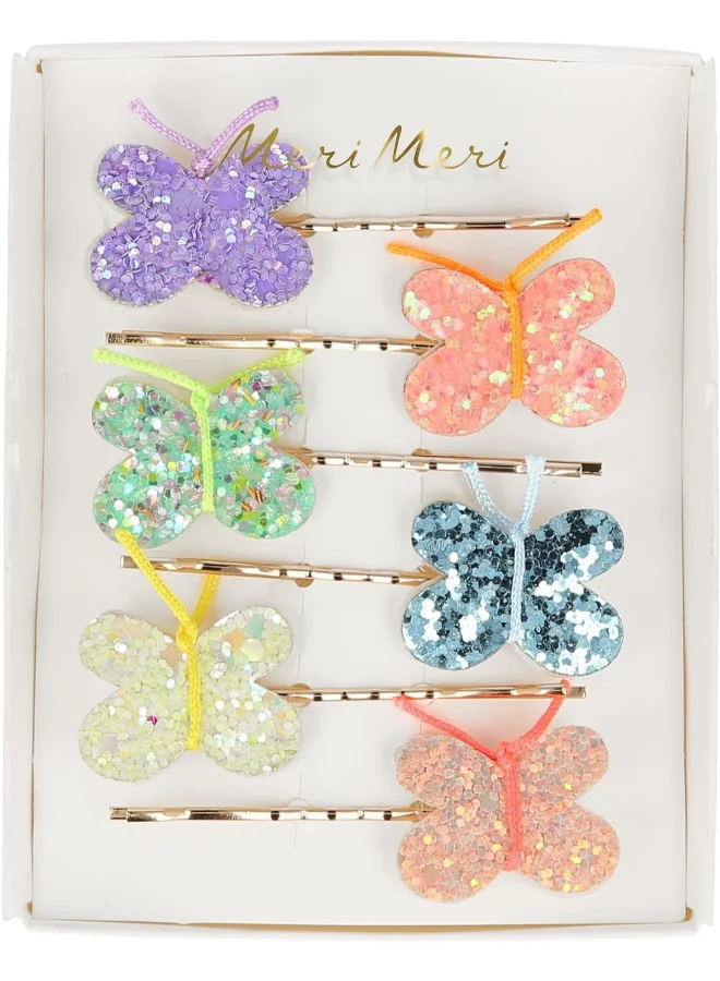 ميري ميري Glitter Butterfly Hair Slides