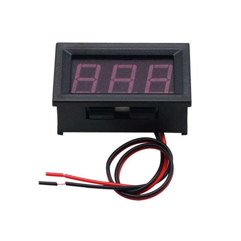 Electrobot Compact 0.56" DC Digital Red LED Voltmeter Panel Meter 2-Wire High Precision 5V-120V Voltage Monitor with Easy Installation for Cars Solar Systems DIY Electronics Projects - Image 4
