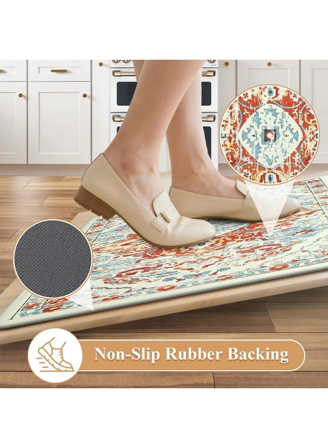 Ileading Anti Fatigue Kitchen Mat Set of 2 Waterproof Farmhouse Comfort Standing Mat Non Skid Cushioned Rugs Mats with Runner Kitchen Floor Carpet for Laundry Sink - Image 4