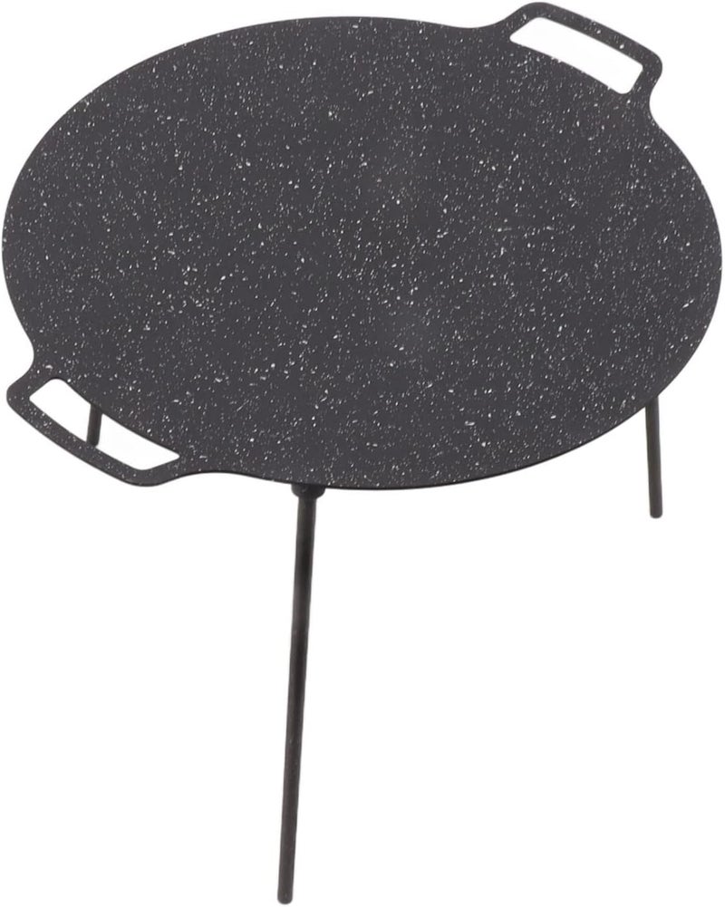 BBQ Round Griddle Pan Non Stick 6 Layer Coating Medical Stone Plate for Outdoor Cooking 2 Handles for Stove Oven for 4-6 people] (36CM) - Image 1