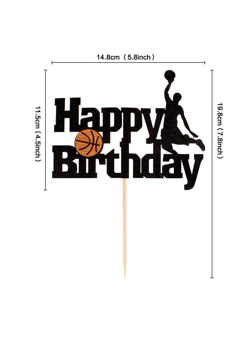 Basketball Cake Topper - Basketball Scene-Themed Cake Decoration for Man Boys Birthday Party - Black Glitter Fruit Picks - Event Supplies and Decorations - pzsku/ZDCA1E3EA0E0262CDA42FZ/45/_/1710652124/9d1f727e-5d68-4218-b6a5-c80e7acd9513