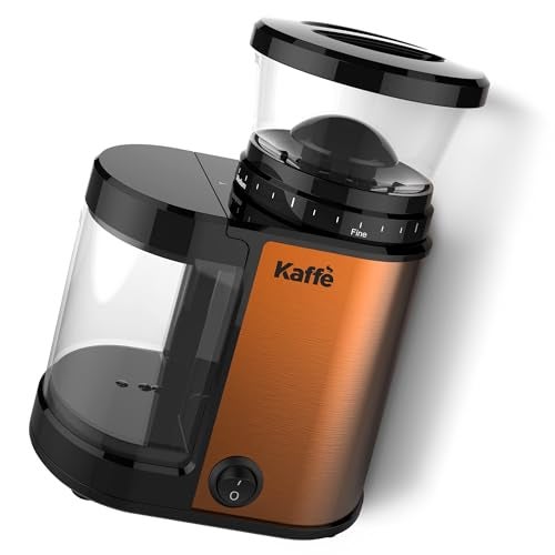 Kaffe Electric Coffee Burr Grinder  55oz  Copper Cleaning Brush Included
