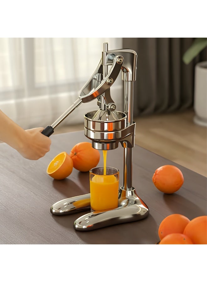 المي هومي عصارة يدوية من الستانلس ستيل حجم كبير 25x19x43 سم استخراج عالي للعصير ضغط سريع في 3 ثوان قاعدة مانعة للانزلاق للاستخدام المنزلي والتجاري - Image 1