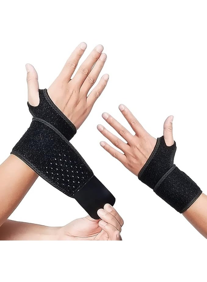 Wrist Support Brace for Carpal Tunnel, Adjustable Compression Strap Finger Trigger Thumb Spica Splint for Men Women Fit Left and Right Hand - Image 1
