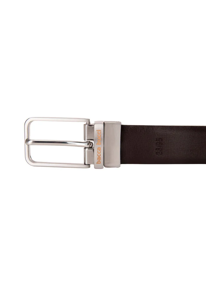 Bacca Bucci  Men's Black & Brown Reversible Solid Leather Belt for Men | Best Price UAE