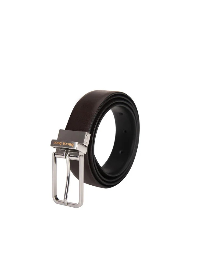 Bacca Bucci  Men's Black & Brown Reversible Solid Leather Belt for Men | Best Price UAE