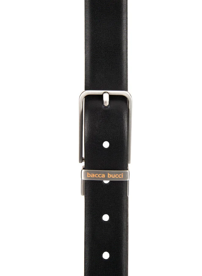 Bacca Bucci  Men's Black & Brown Reversible Solid Leather Belt for Men | Best Price UAE