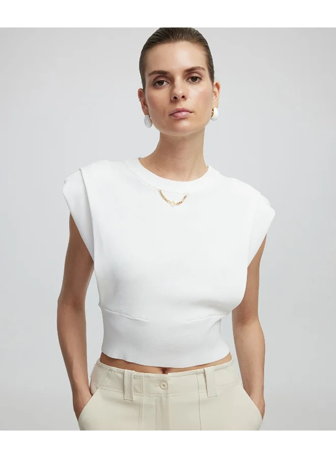 Knit Top With Chain Detail