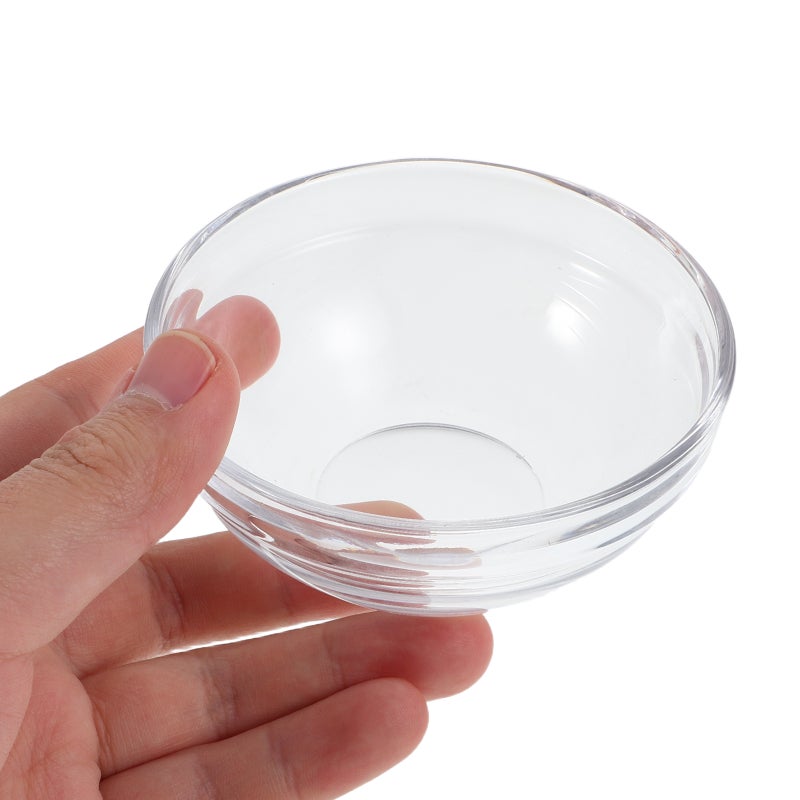 4PCS Mini Bowls Small Prep Dishes Stackable Dipping Bowl for Sauces Clear Glass Dish for Kitchen Condiments Spices and Portions (3 OZ) - Image 3