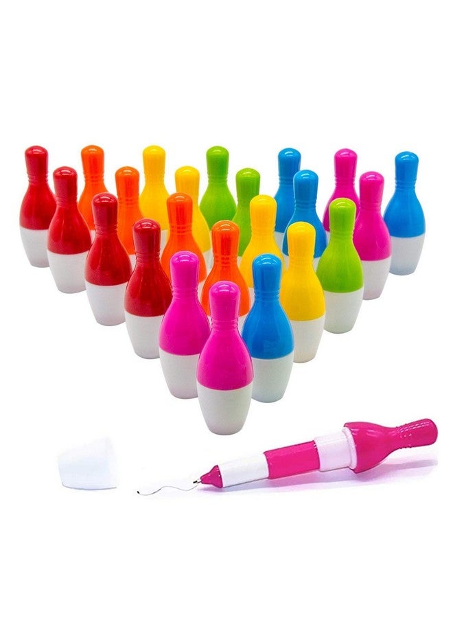 SWTool 30Pcs Bowling Ballpoint Pen Cute Cartoon Retractable Ball Pen For Kids (Random Color) - Image 1
