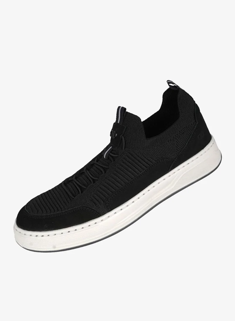 Democrata PRETO 032-60 Democrata Mens Knit Denim Bold Black Sneakers 122111-001 for Men | Best Price UAE