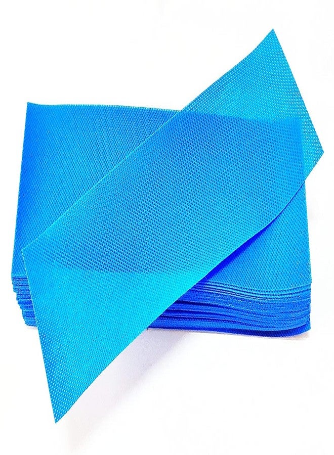 M's Solutions & Enterprises Hair Remover Wax Strips, 4 x 10.5 Inches For Women & Men, Full Body Non Woven Disposable (Sky Blue, Pack of 100) - Image 1