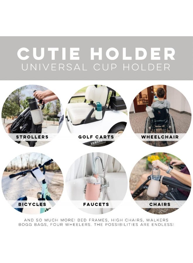 Ryan & Rose Cutie Holder Universal Stroller Cup Holder (Neutral (3 Pack)) - Image 2