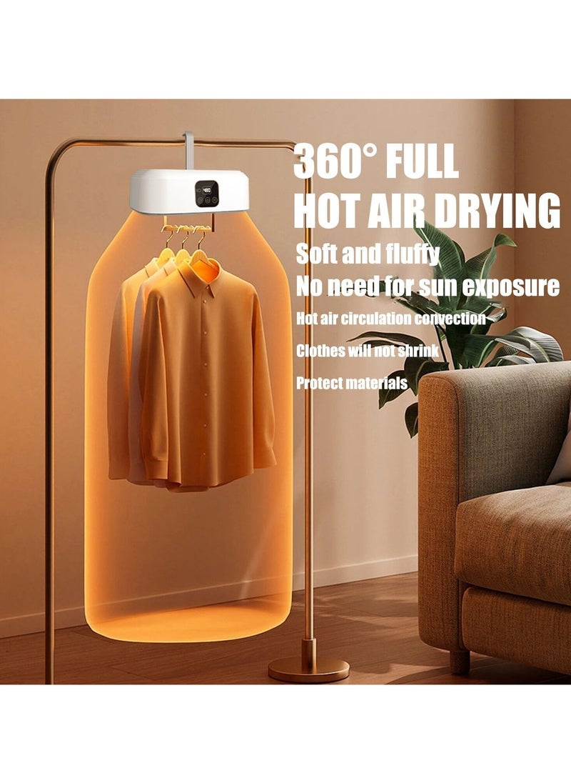DubaiGallery - Brightness Portable Clothes Dryer, Portable Dryer for Apartment, RV, Home,Travel, Compact Foldable Mini Electric Laundry Dryer Machine with Dryer Bag for Clothes, Underwear,Baby Clothes - Image 1
