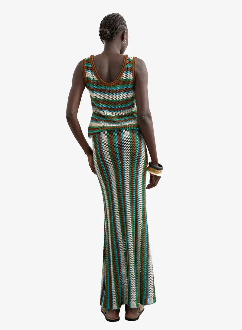 Topshop  Casual High Rise Maxi Knit Skirt for Women | Best Price UAE