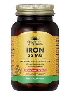 SUNSHINE NUTRITION كبسولات الحديد المغذي 25 مجم 100 كبسولة 