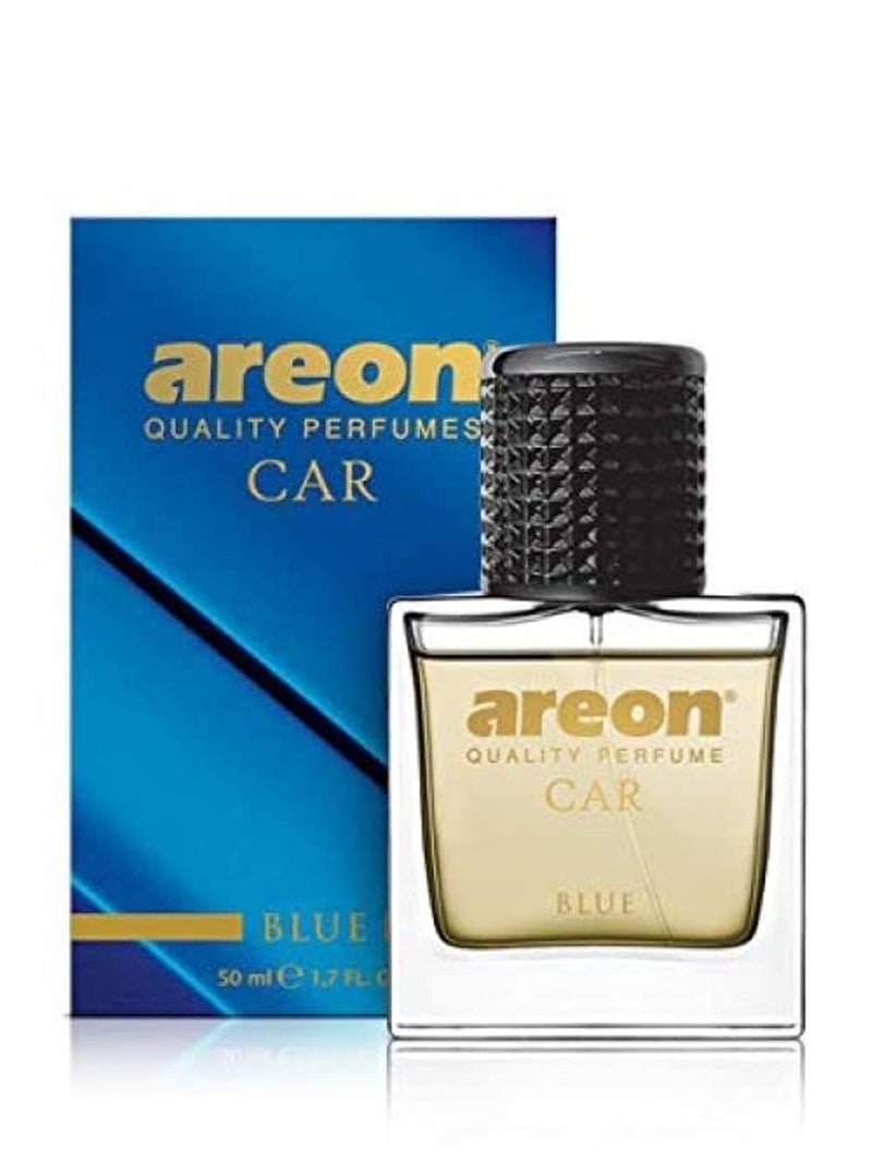 AREON MCP02 Car Perfume 1.7 Fl Oz. (50ml) Glass Bottle Car Air Freshener Spray, BLUE Scent - Image 1