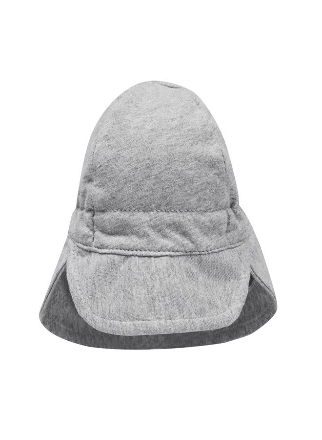 Snugtime Baby Cotton Flap Hat - Grey (in, Age, 3 Months, 12 Months) - Image 1