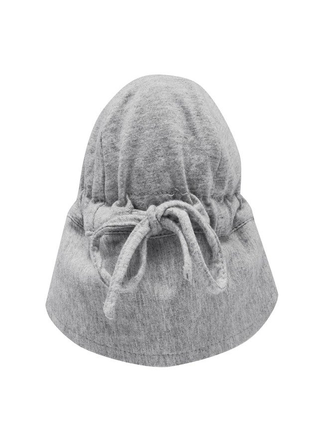 Snugtime Baby Cotton Flap Hat - Grey (in, Age, 3 Months, 12 Months) - Image 3