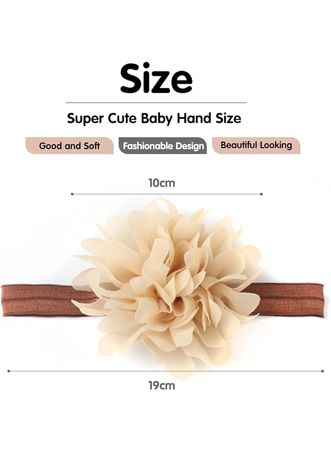 erorex 10 Packs Baby Headbands Bows Flower Lace Band Hair Accessories Baby Girl Nylon Turban Headwraps - Image 2