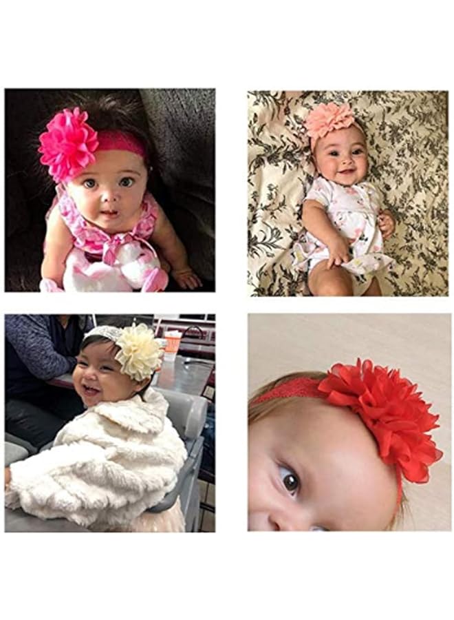 erorex 10 Packs Baby Headbands Bows Flower Lace Band Hair Accessories Baby Girl Nylon Turban Headwraps - Image 5