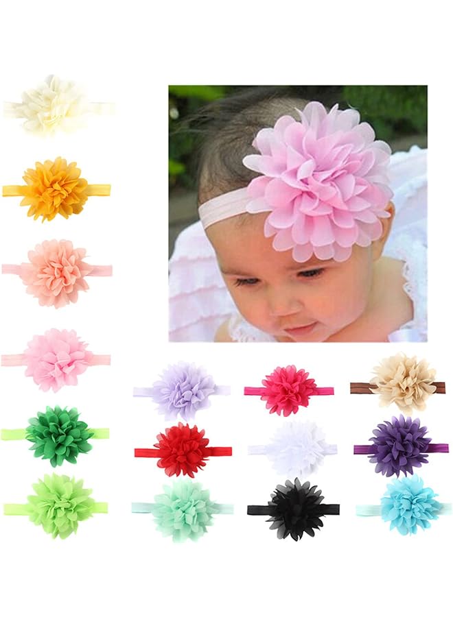 erorex 10 Packs Baby Headbands Bows Flower Lace Band Hair Accessories Baby Girl Nylon Turban Headwraps - Image 4