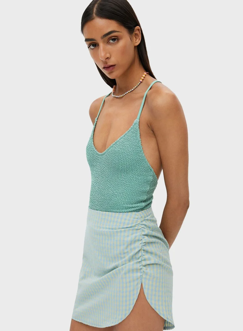 MANGO Printed Mini Skirt