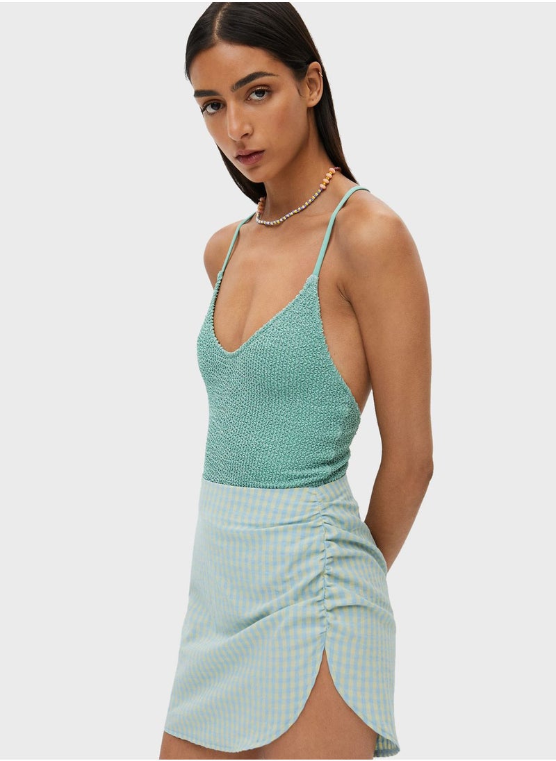 MANGO - Printed Mini Skirt - Image 1