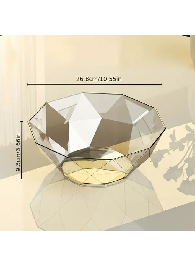 Modern Clear Fruit Bowl Style A Durable PP Snack Dish For Kitchen Office Decor - Image 4