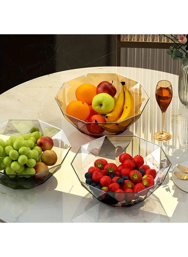 Modern Clear Fruit Bowl Style A Durable PP Snack Dish For Kitchen Office Decor - Image 1