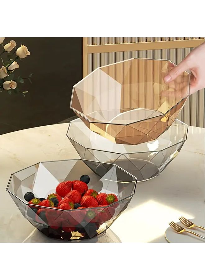 Modern Clear Fruit Bowl Style A Durable PP Snack Dish For Kitchen Office Decor - Image 2