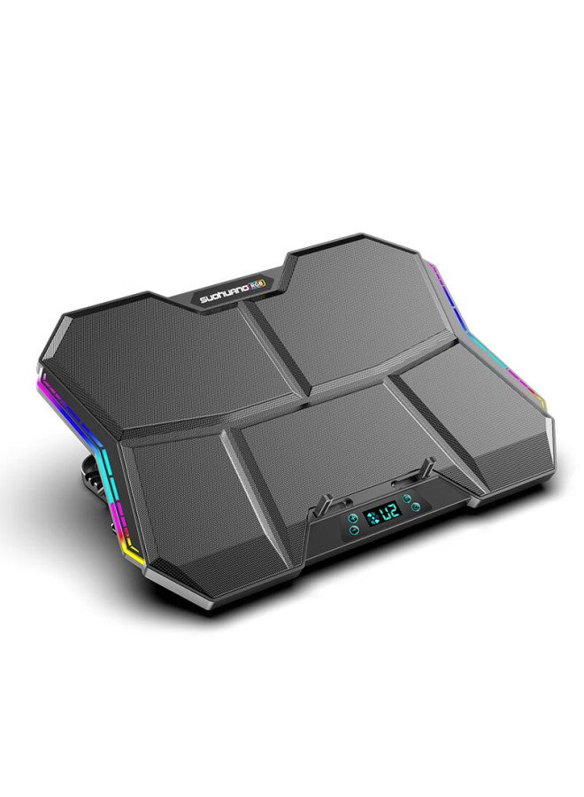 Suohuang وسادة تبريد لابتوب سووهوانغ X10 إصدار الألعاب RGB محمولة مع مروحة طرد هواء قابلة للتعديل - Image 5