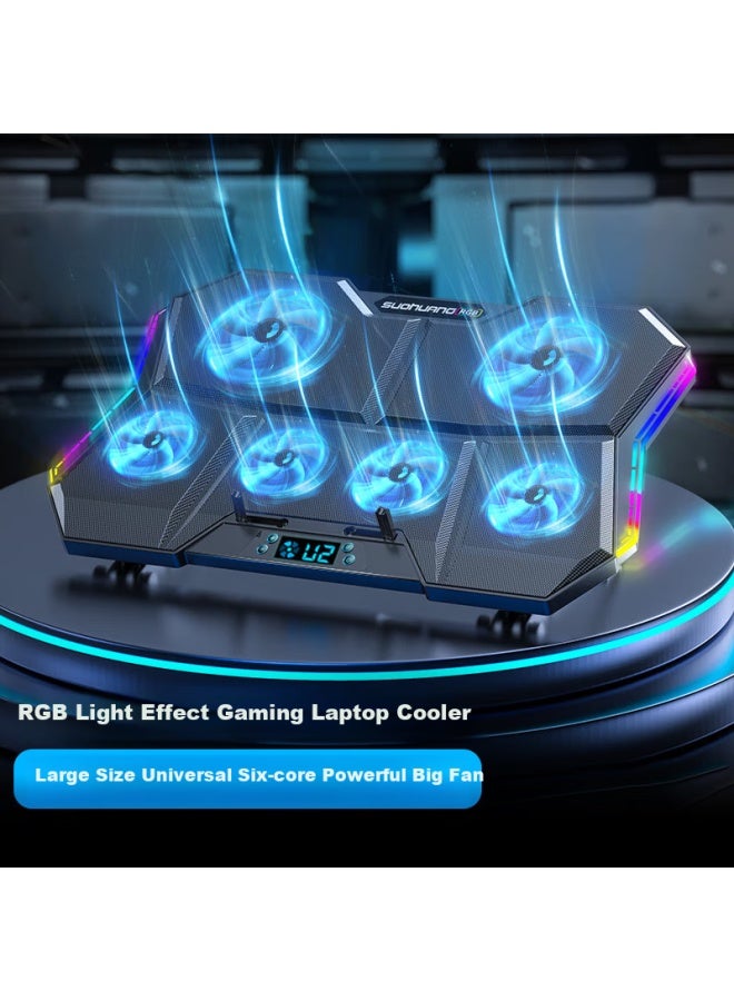 Suohuang وسادة تبريد لابتوب سووهوانغ X10 إصدار الألعاب RGB محمولة مع مروحة طرد هواء قابلة للتعديل - Image 1
