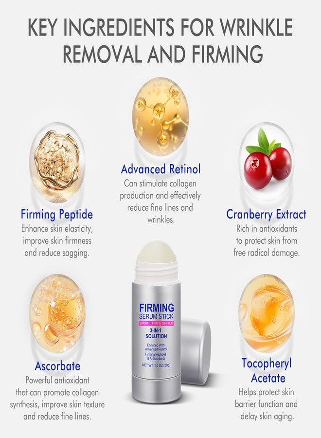 Akeeronn Advanced-Retinol Firming Serum Stick, 3-in-1 Firming Serum Stick for Women, Smooth,Tighten and Firm Face,Neck & Jawline, Reduces Wrinkles, Hydrates & Nourishes Skin (1.0 OZ) - Image 2