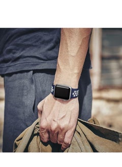 Generic Sport Band Compatible with Apple Watch Band Ultra 49mm 45mm 44mm 42mm for Men Women,Soft Silicone Breathable Strap Sport Band for iWatch Ultra 2 SE Series 9 8 7 6 5 4 3 2 1  - Image 3