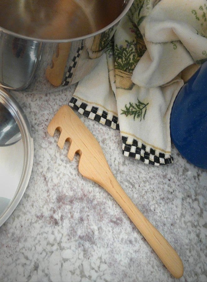 Modern Artisans ملعقة معكرونة مصنوعة من خشب القيقب الصلب الطبيعي الأمريكي، 12 بوصة - Image 3