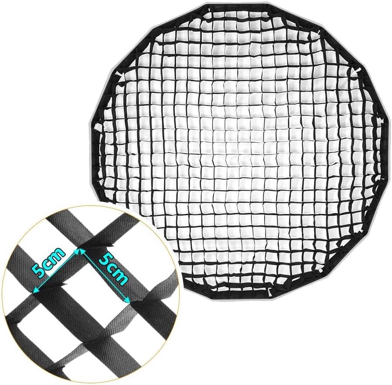 eWINNER Cross product combo compatible Portable Octagon Round Long strip rectangle Umbrella Softbox Honeycomb Grid for Softbox Studio Flash Speedlite Photography Photo Shooting Video Accessory (120CM, Round Grid) Diverse purchase options - Image 4